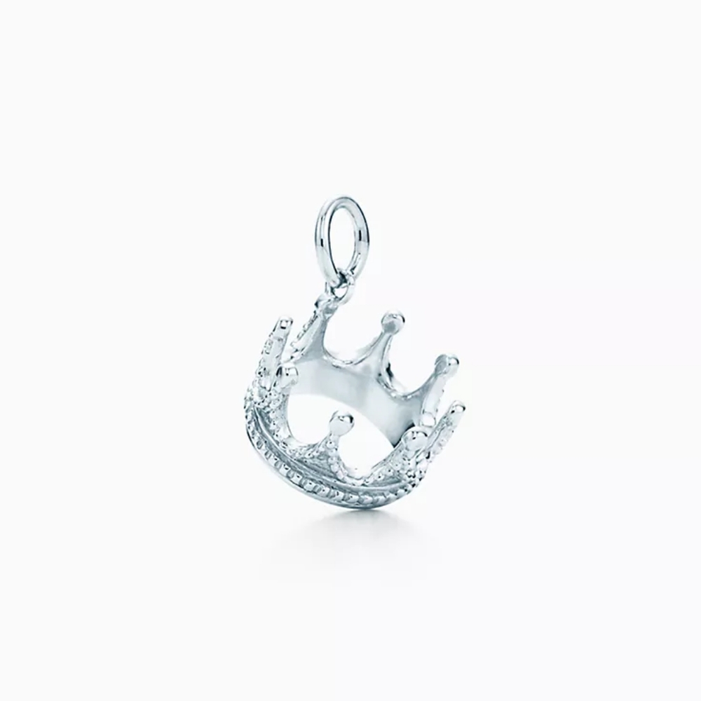 Authentic Tiffany & Co CROWN Pendant 925 Sterling Silver Santa Monica